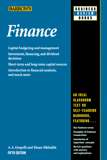 Title details for Finance by A.A. Groppelli and Eshan Nikbakht - Available